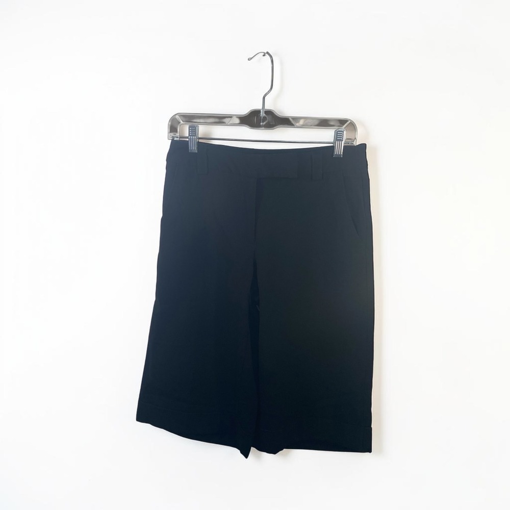 La Vita Black Tailored Shorts Size 6 Style 1055815 Made in USA Professional